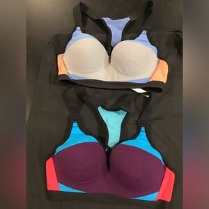 VICTORIAS SECRET VSX LOT OF 2 32C SPORTS BRAS GUC WORK OUT PADDED